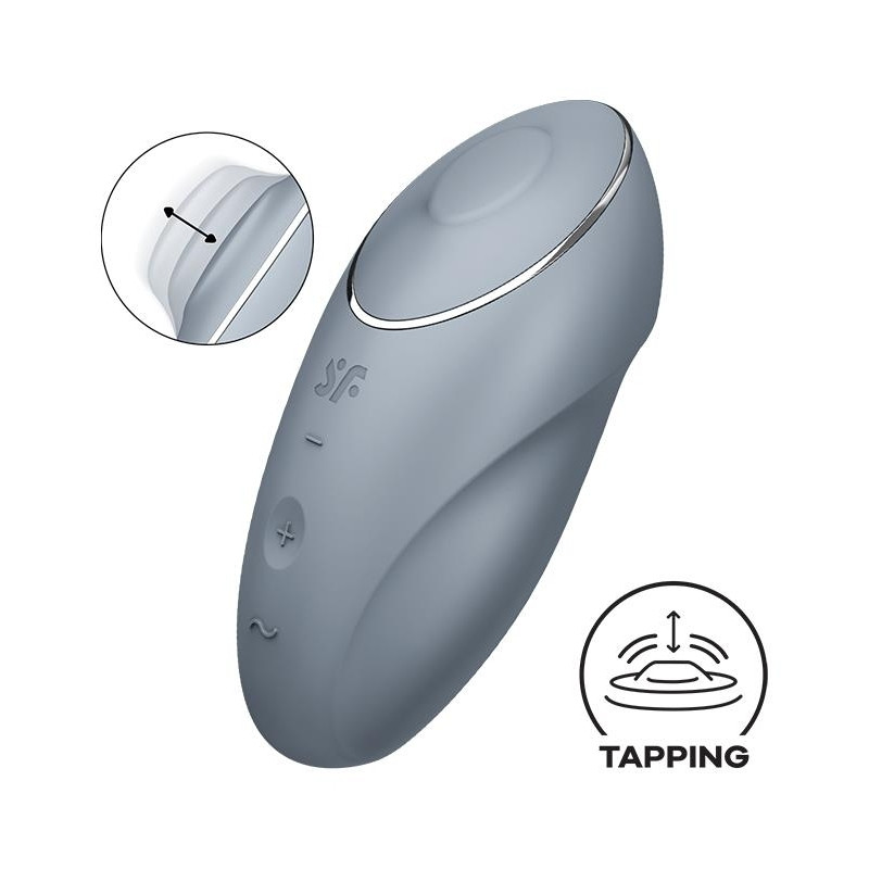 Satisfyer Stimulateur de Clitoris Tap & Climax 1 Gris Clair